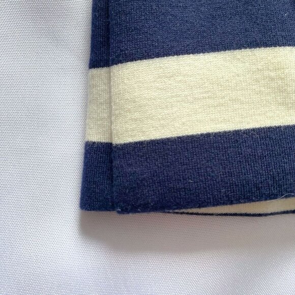 TORY BURCH AUGUSTA NAVY STRIPED NOTCHED LAPEL BLAZER - XL - Picture 10 of 11